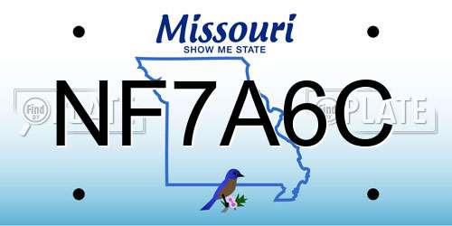 NF7A6C Missouri License Plate