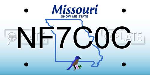 NF7C0C Missouri License Plate
