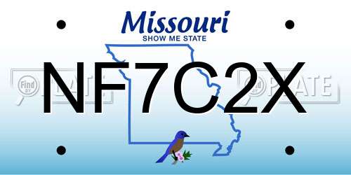 NF7C2X Missouri License Plate