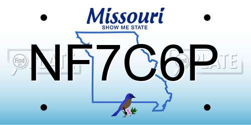 NF7C6P Missouri License Plate