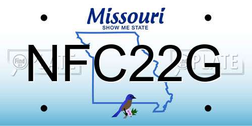 NFC22G Missouri License Plate