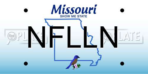 NFLLN Missouri License Plate