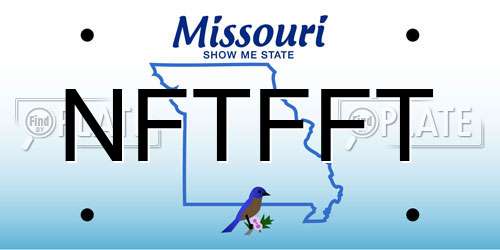 NFTFFT Missouri License Plate
