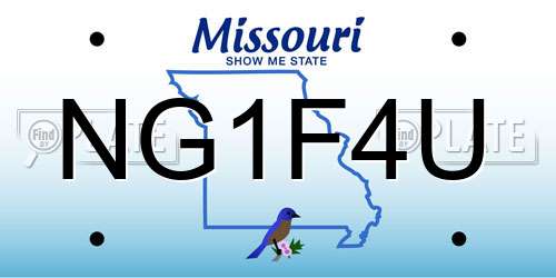 NG1F4U Missouri License Plate