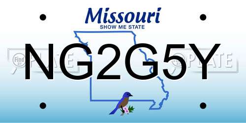 NG2G5Y Missouri License Plate