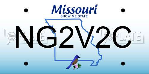 NG2V2C Missouri License Plate