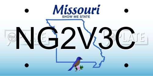 NG2V3C Missouri License Plate