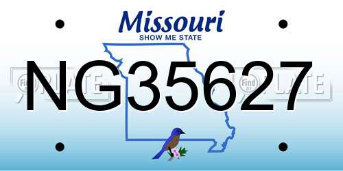 NG35627 Missouri License Plate