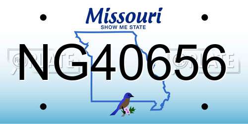 NG40656 Missouri License Plate