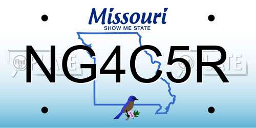 NG4C5R Missouri License Plate