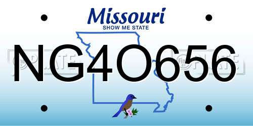 NG4O656 Missouri License Plate