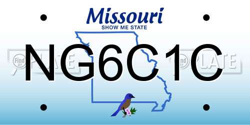 NG6C1C Missouri License Plate