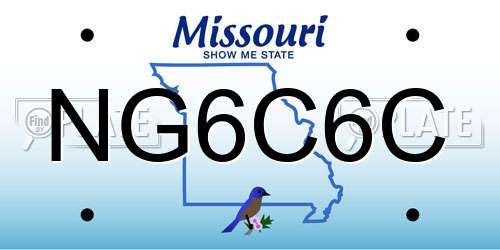 NG6C6C Missouri License Plate