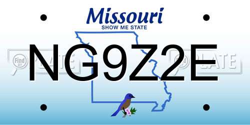 NG9Z2E Missouri License Plate