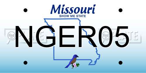 NGER05 Missouri License Plate