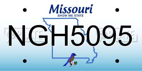NGH5095 Missouri License Plate