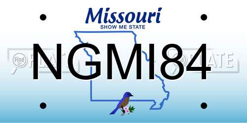 NGMI84 Missouri License Plate