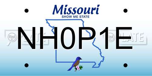 NH0P1E Missouri License Plate