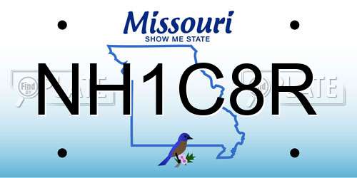 NH1C8R Missouri License Plate