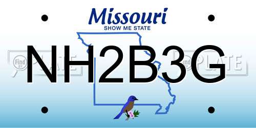 NH2B3G Missouri License Plate