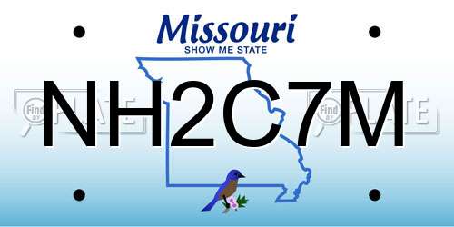 NH2C7M Missouri License Plate