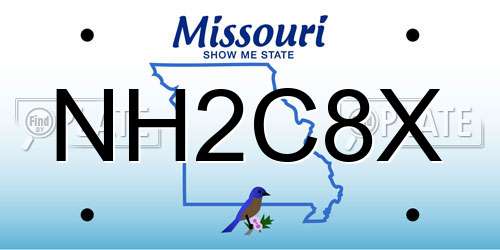 NH2C8X Missouri License Plate