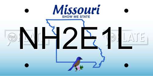 NH2E1L Missouri License Plate