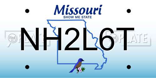 NH2L6T Missouri License Plate