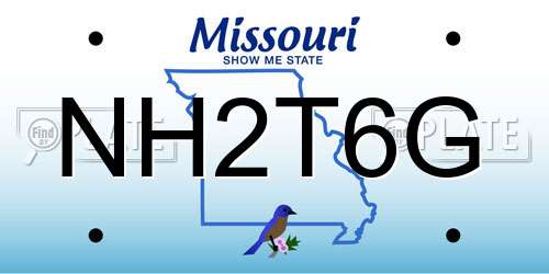 NH2T6G Missouri License Plate