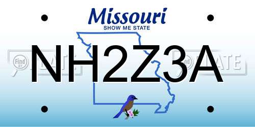 NH2Z3A Missouri License Plate