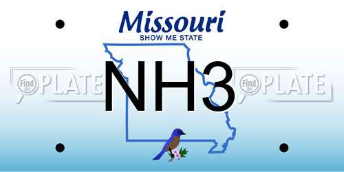 NH3 Missouri License Plate