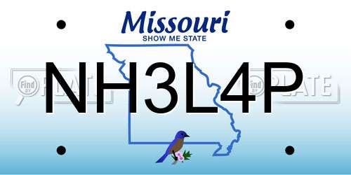 NH3L4P Missouri License Plate