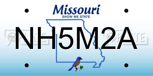 NH5M2A Missouri License Plate