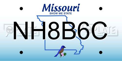 NH8B6C Missouri License Plate