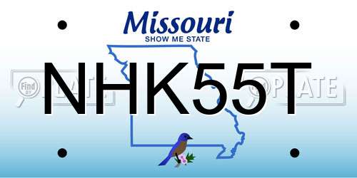 NHK55T Missouri License Plate