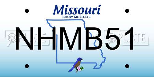 NHMB51 Missouri License Plate