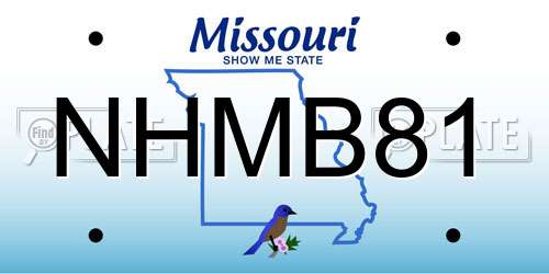 NHMB81 Missouri License Plate