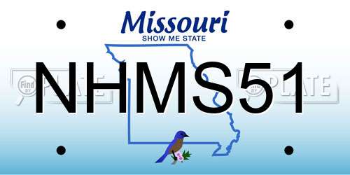 NHMS51 Missouri License Plate