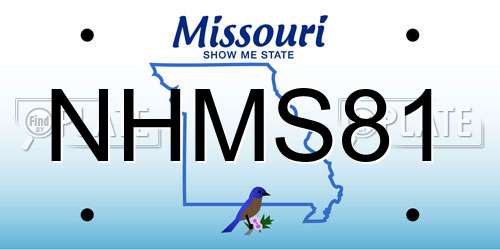 NHMS81 Missouri License Plate