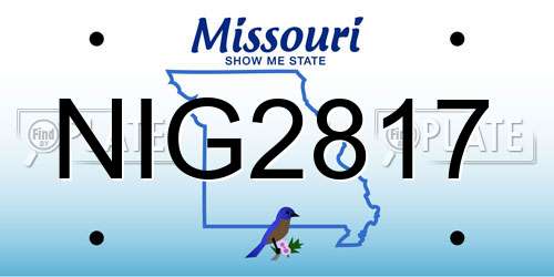 NIG2817 Missouri License Plate