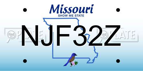 NJF32Z Missouri License Plate