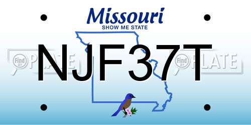 NJF37T Missouri License Plate