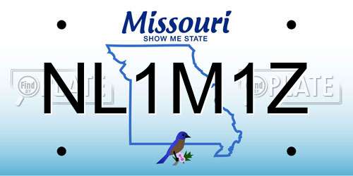 NL1M1Z Missouri License Plate