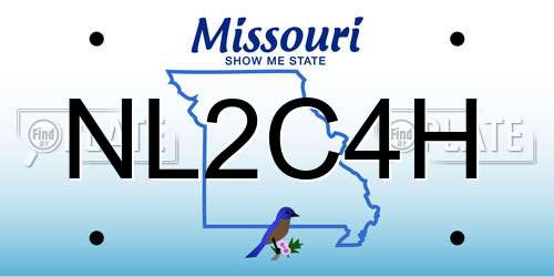 NL2C4H Missouri License Plate