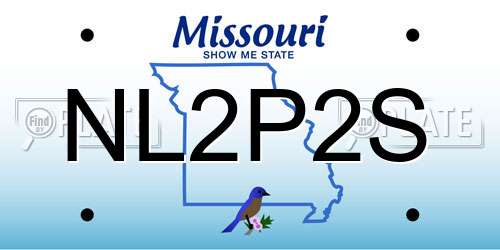 NL2P2S Missouri License Plate