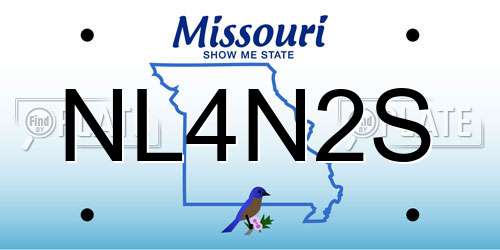 NL4N2S Missouri License Plate