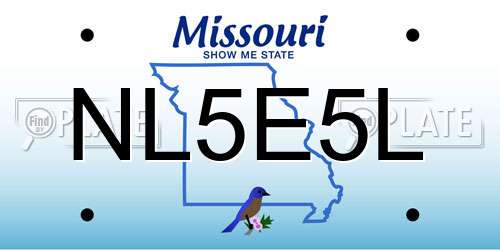 NL5E5L Missouri License Plate