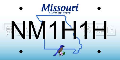 NM1H1H Missouri License Plate