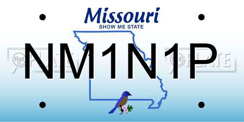 NM1N1P Missouri License Plate