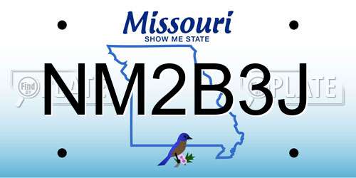 NM2B3J Missouri License Plate
